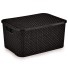 CESTO ECO ORGANIZADOR RATTAN GRANDE C/TAMPA 16L 28X19X39CM