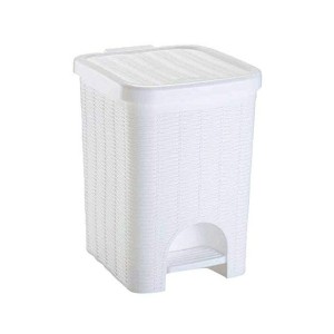 LIXEIRA VIME C/ PEDAL 12L BRANCA 23,2X27X32CM UN.