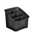 ORGANIZADOR RATTAN C/6 DIVISORIAS PRETO 19X17,8X16CM UN.