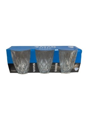 COPO DE VIDRO PLAZA 275ML CONJ C/3PCS UN.