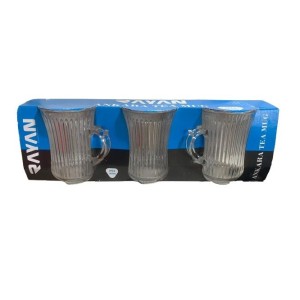 XICARA DE VIDRO 145ML ANKARA TEA MUG CONJ C/3PCS UN.
