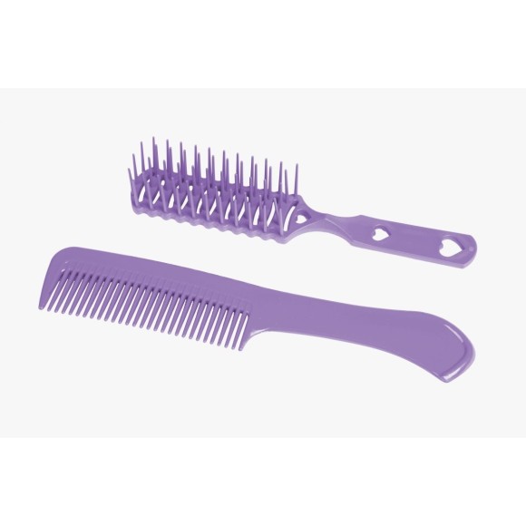 ESCOVA DE CABELO E PENTE KIT C/2PCS UN.