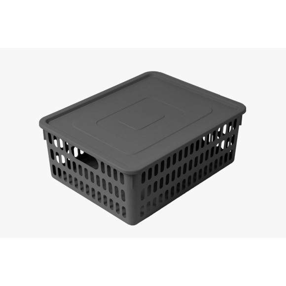 ORGANIZADOR BOX GRANDE COM TAMPA 10,8L SORTIDO UN.