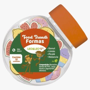 BORRACHA CX C/12PCS FOOD TRENDS FORMAS UN.