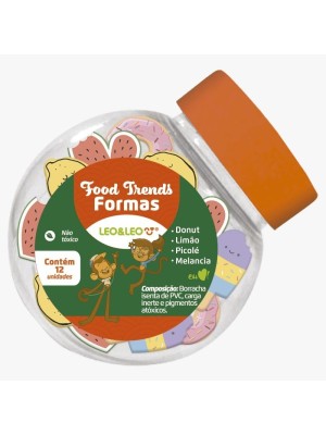 BORRACHA CX C/12PCS FOOD TRENDS FORMAS UN.