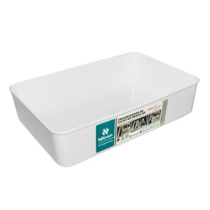 ORGANIZADOR DE GAVETAS MODULAR RETANGULAR BRANCO 22,4X14,3X5,4CM UN.