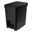 LIXEIRA 7L COM PEDAL PRETA 25,6X17,2X26,8CM UN.
