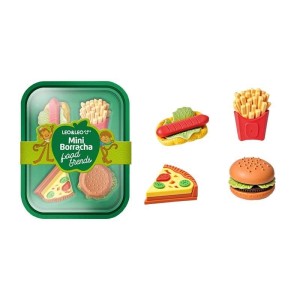 BORRACHA FOOD TRENDS MINI MARMITINHA C/4PCS LEO&LEO UN.