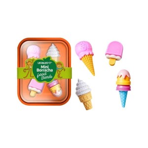 BORRACHA FOOD TRENDS MINI MARMITINHA C/4PCS LEO&LEO UN.