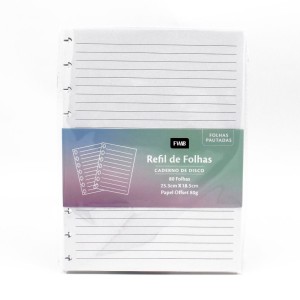 REFIL DE FOLHAS 80 FOLHAS DE PAPEL 28,3X20,3CM UN.