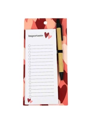 BLOCO DE NOTAS COM CANETA 2PCS 10X20CM UN.