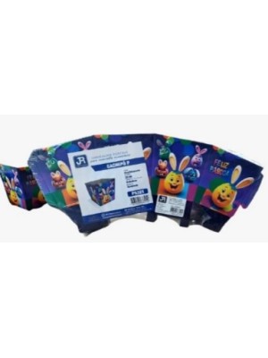CACHEPÔ PASCOA P PCT C/20PCS 8X8X8CM  ESTAMPA PÁSCOA DIVERTIDAMENTE