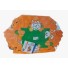CESTA PASCOA M PCT C/20PCS 17X12,5X8CM UN. ESTAMPA COELHO