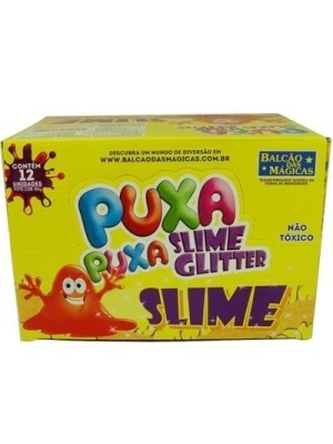 SLIME PUXA PUXA GLITTER 180G DISPLAY C/12PCS UN. ARTOYS