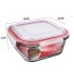 POTE HERMETICO DE VIDRO QUADRADO 800ML 16,1X16,1X6,9CM UN.