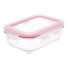 POTE HERMETICO DE VIDRO RETANGULAR 640ML 17,6X13,2X6,4CM UN.
