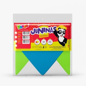 BANDEIRINHA JUNINA DE SEDA SEM FIO UN. PANDA