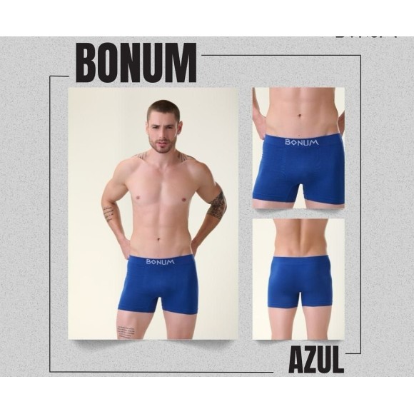 CUECA BOXER ADULTO AZUL M UN.