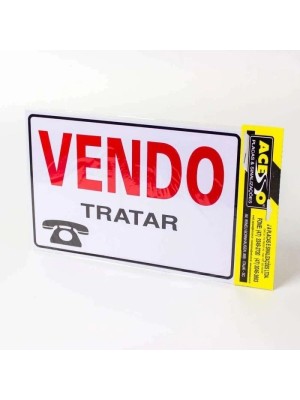 PLACA VENDO 20X30CM UN.