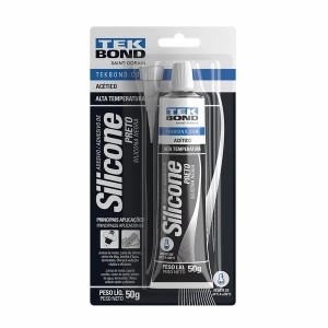 ADESIVO DE SILICONE ACETICO ALTA TEMP. BLISTER 50G UN.