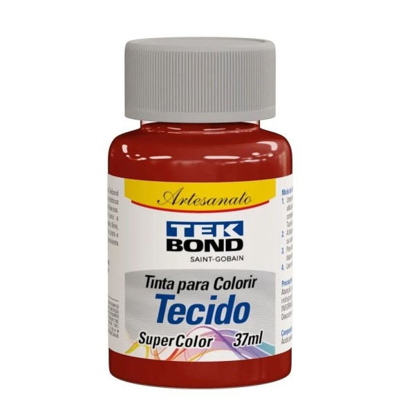 TINTA PARA TECIDO VERMELHO 37 ML