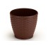 VASO RATTAN GRANDE REDONDO COFFEE 35X33CM UN.