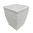 VASO CACHEPO RATTAN QUADRADO P BRANCO