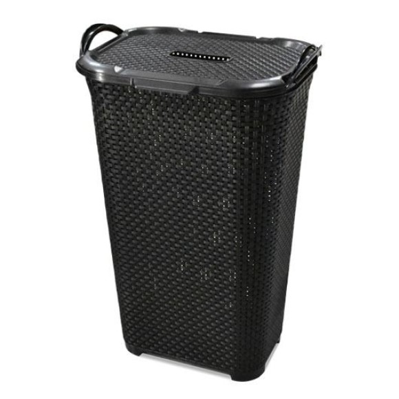 CESTO RATTAN C/TAMPA BASCULADA 50LTS UN.