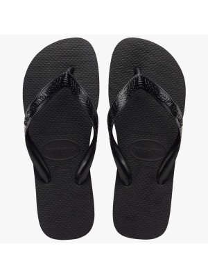 Havaianas Top Preto 37/38 – Chinelo Unissex Original em Borracha Confortável com Sola Antiderrapante para Uso Diário, Praia e Piscina