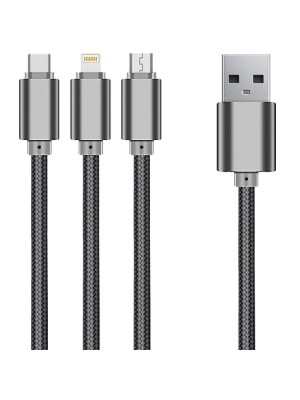 CABO 3 EM 1 USB X V8/IP7/TIPO-C 1,2M UN.