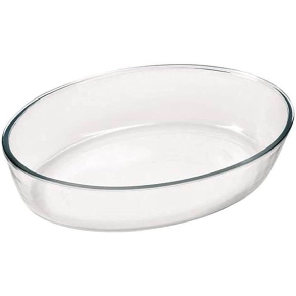 ASSADEIRA DE VIDRO OVAL 3000ML UN.