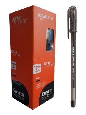 CANETA CX C/25PCS ESF.MY-TECH 0.7MM PRETA UN.