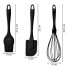 UTENSILIOS KIT C/3PCS CONFEITEIRO DE SILICONE PRETO UN. 
