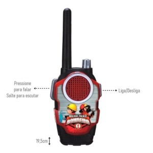 WALKIE TALKIE BOMBEIRO 19X7CM UN.