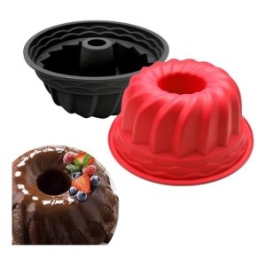 Forma de silicone antiaderente 24cmx10cm ideal para assar Bolos tortas pudim gelatina