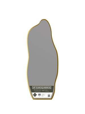 ESPELHO 100X40CM 1.8MM ORGANICO MOLDURA PLASTICO OURO UN.