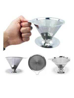 Filtro para Café Inox Reutilizável – Prático, durável e sustentável. Dispensa filtros de papel, preserva o sabor do café e é fácil de limpar