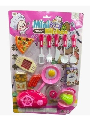 Kit com 16 peças infantil faz de contas brinquedo