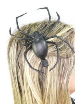 Presilha de Cabelo Aranha Venenosa 15x12cm – Acessório Fantasia Halloween Assustador para Adultos e Crianças