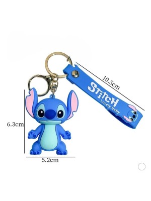 Chaveiro Stitch Emborrachado Fofo Angel 3D 