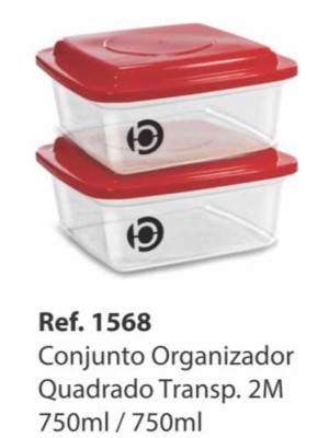 POTE KIT 2 PEÇAS 750ML NATURAL PLASTBON