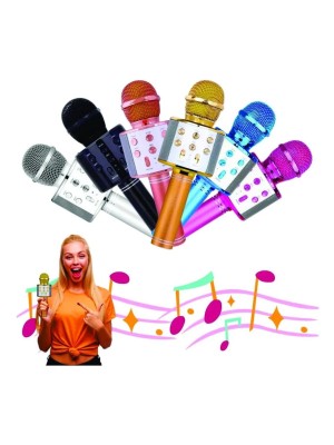 Microfone Karaokê Bluetooth Efeito Voz Modo Gravação