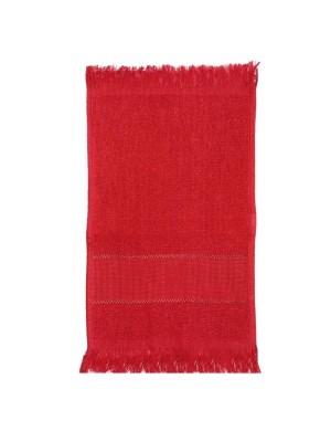 Toalha Social Slim Lisa 23x36cm 22g Vermelho Secagem Rápida e Toque Suave para Mãos