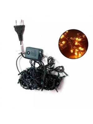 Pisca Arroz Branco Quente com Controle 8 Funções para Decoração e Enfeite de Arvore de Natal