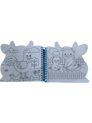 Livro Pop Cores Divertidas Com Lápis de Cor Fazenda Animais