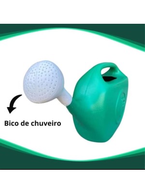 Regador Plástico 10L com Chuveirinho – Jardim, Horta, Plantas