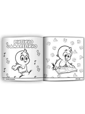 Livro Arte e Cor Galinha Pintadinha com Muitos Desenhos para Colorir