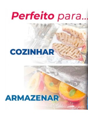 Papel Aluminio 45 Cm 4 Metros Cozinhar Forno Congelar