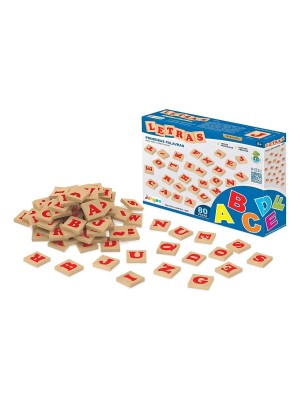 Brinquedo Jogo Letras Primeiras Palavras em Madeira Jogo Educativo