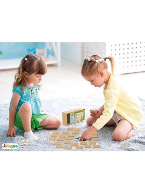 Jogo De Memória Animais Em Inglês Educativo Com Estojo